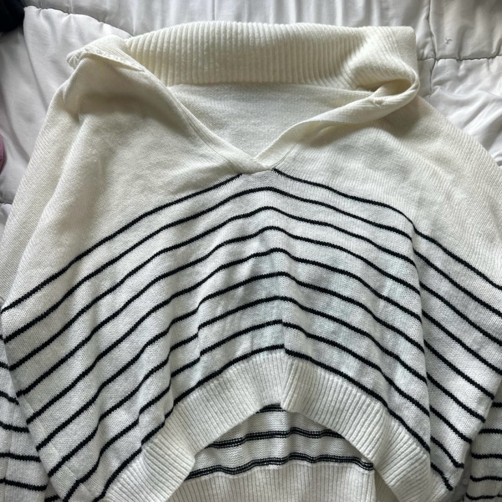 striped cropped sweater